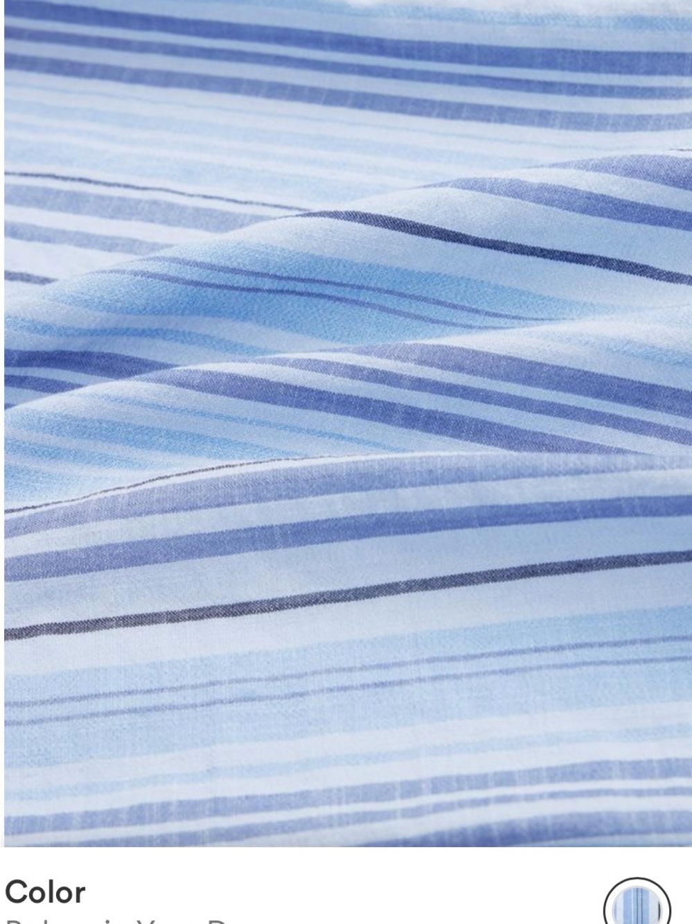 Halara Striped Blue Wide-Leg Split Pants - Picture 7 of 7
